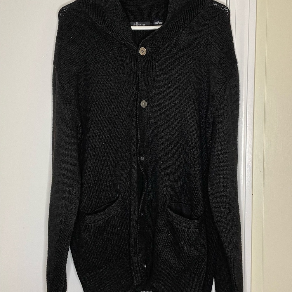 Claiborne Black Cardigan Sweater Men’s
